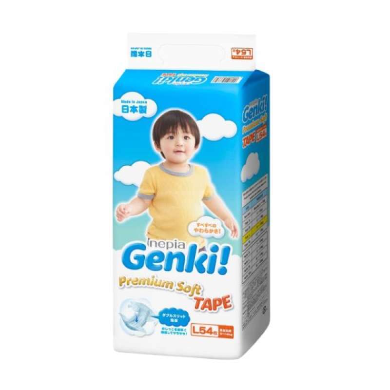 Pekanbaru Nepia Baby Genki Prem Soft Tape L54