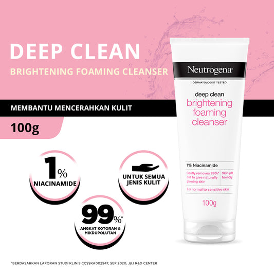 Pekanbaru Neutrogena Deep Clean Brightening Foaming Cleanser 100G