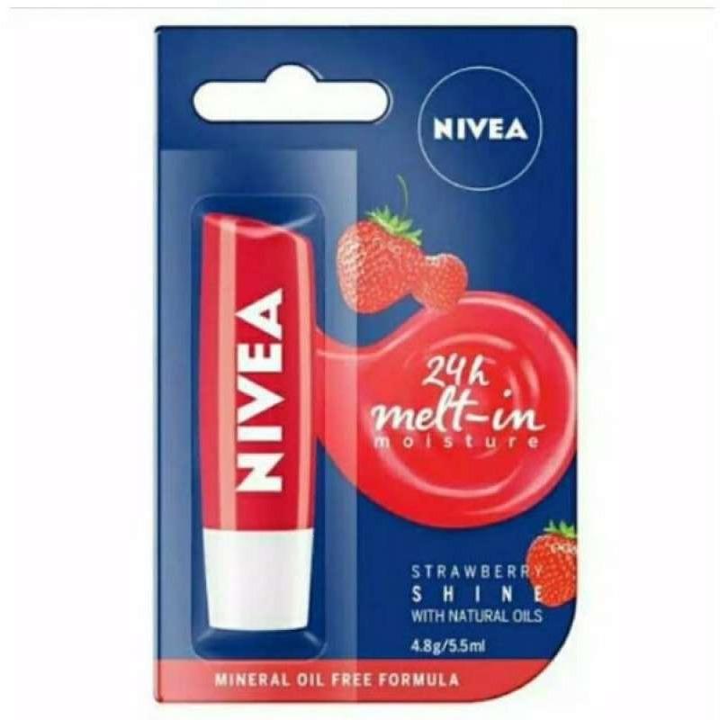 Pekanbaru Nivea Lip Care Strawberry 4.8Gr