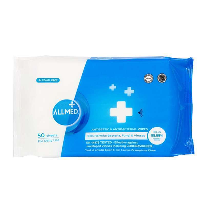Pekanbaru Allmed Antiseptic&Antibac Wipes 50S