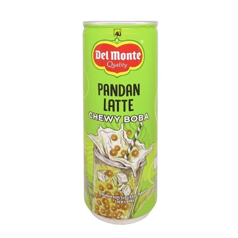 Pekanbaru Delmonte Pandan Latte Chewy Boba 240Ml