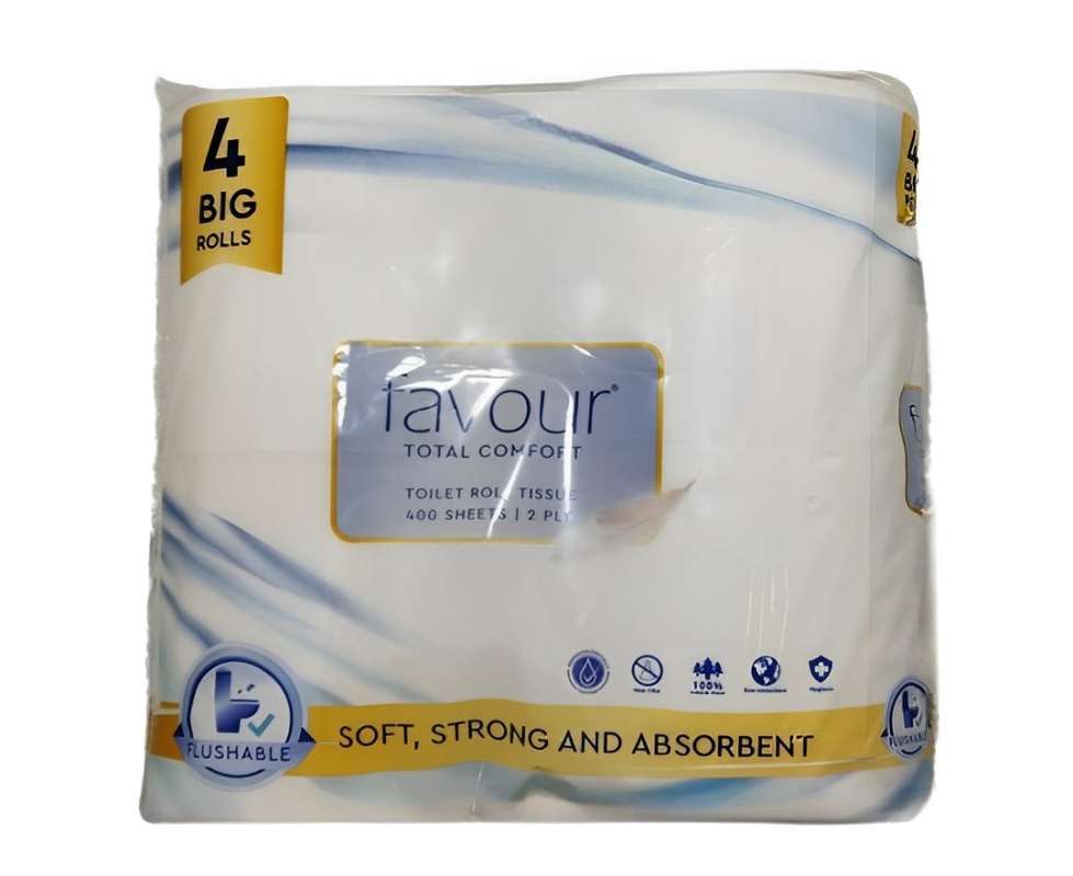 Pekanbaru FAVOUR TOILET TISSUE 400s 4 ROLL 2 PLY