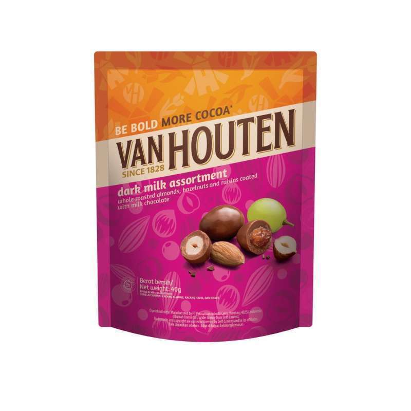 Pekanbaru Van Houten Dark Milk Assort Dragees 40G
