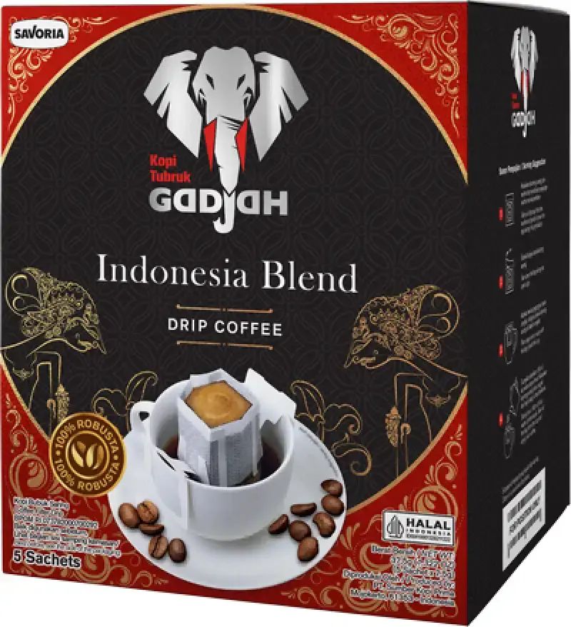 Pekanbaru Gadjah Kopi Tubruk Drip Indoblend (5 X 7,5 Gr)