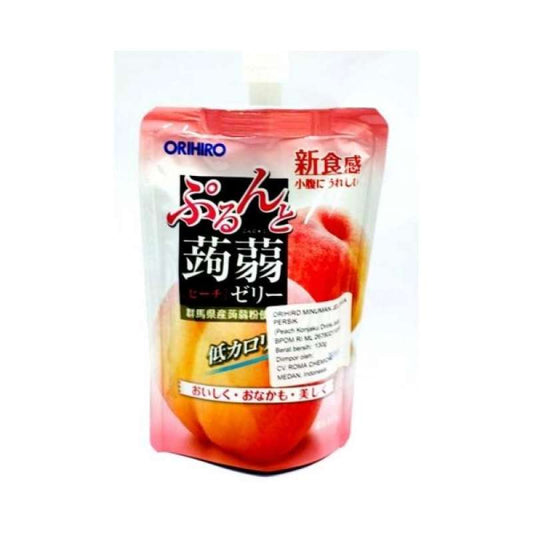 Pekanbaru Orihiro Peach Konjaku Drink Jelly 130Gr