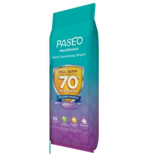 Pekanbaru Paseo Medishield Hand Sanitizing Wipes [10 Sheets]