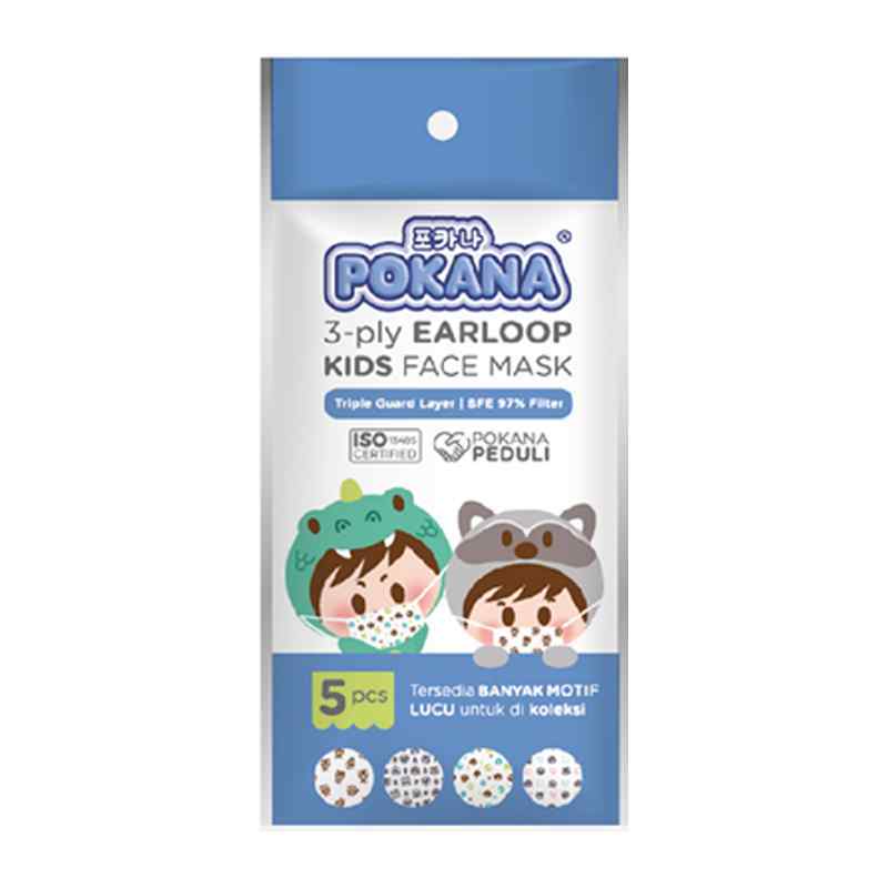 Pekanbaru Pokana Mask Kids Earloop 5'S