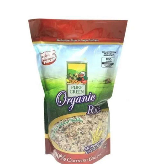 Pekanbaru Pure Green Beras Organic Multi-Ethnc 1Kg