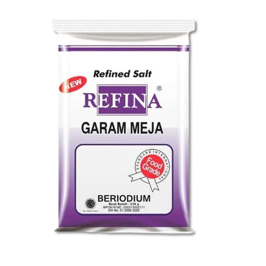 Pekanbaru Refina Garam Meja Murni 250Gr Pak