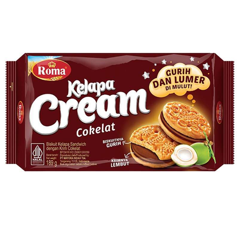 Pekanbaru Roma Kelapa Cream Cokelat 186Gr