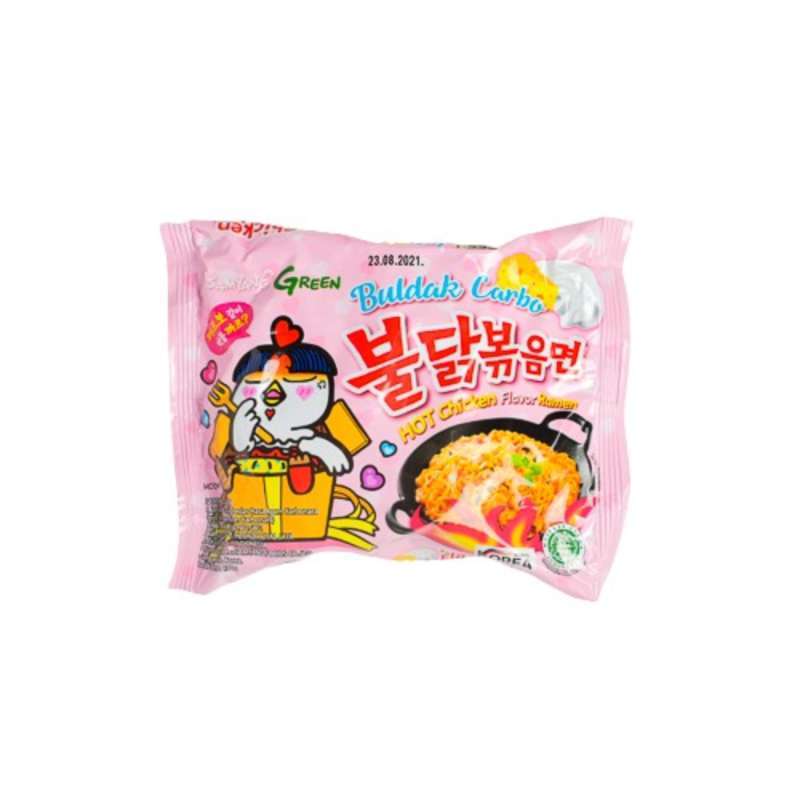 Pekanbaru Samyang Green Hot Chicken Ramen Carbonara 130Gr