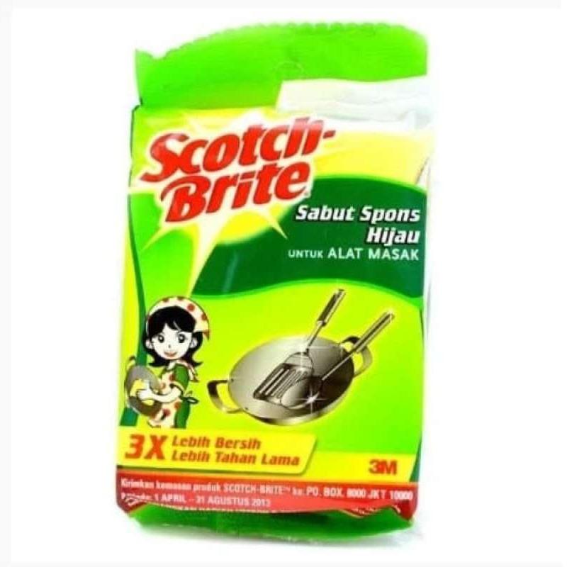 Pekanbaru SCOTCH BRITE SABUT SPONS HIJAU ID-30R 2S