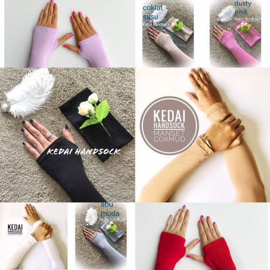 Pekanbaru Manset Jempol / Manset Tangan Wanita / Handsock Lembut