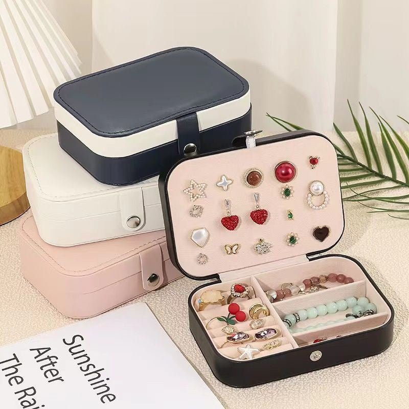 Pekanbaru Kotak Tempat Perhiasan Travel Jewelry Box Penyimpanan Anting Kalung Gelang Cincin