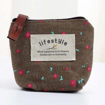 Pekanbaru Pouch Dompet Koin Resleting Live Style Kanvas Dompet Serbaguna Sleting Motif