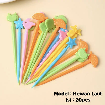 Pekanbaru Garpu / Tusuk Bento Lucu Unik Mini