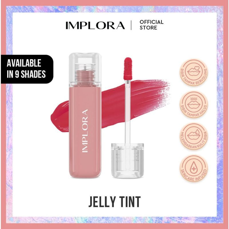 Pekanbaru Implora Jelly Tint Implora Jelly Tint 3X Bibir Halus, Glossy, Dan Bervolume