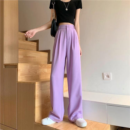 [littlecrab] Celana Panjang Kulot Loose Cullote Pants Kancing Highwaist Celana Kantor Formal Kasual Simple Polos Elegan Berkualitas Premium Quality Korean Style