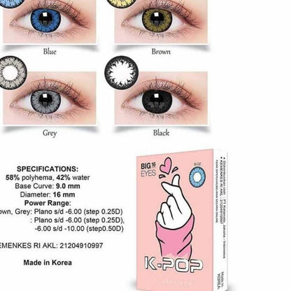 Pekanbaru Softlens Kpop 16 Mm Bigeyes Normal/Softlens/Soflen