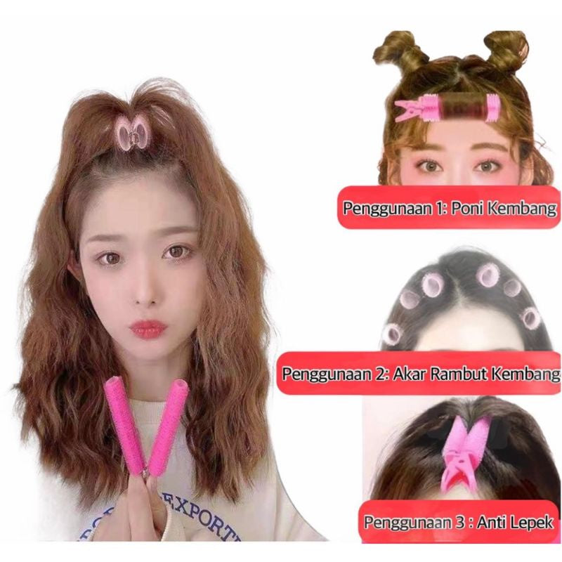 Pekanbaru Roll Rambut Jepit Korea Jepitan Poni Bervolume Velcro Hair Volume