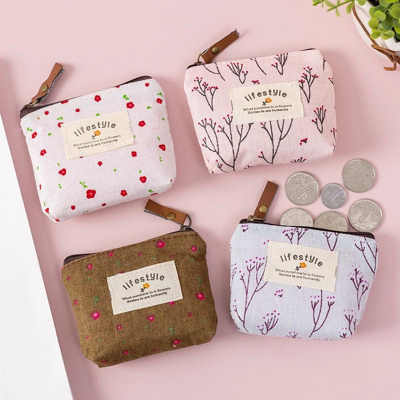 Pekanbaru Pouch Dompet Koin Resleting Live Style Kanvas Dompet Serbaguna Sleting Motif