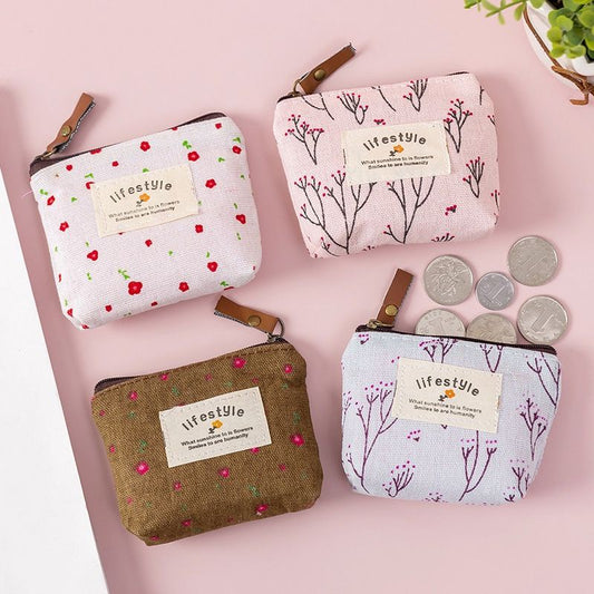 Pekanbaru Pouch Dompet Koin Resleting Live Style Kanvas Dompet Serbaguna Sleting Motif