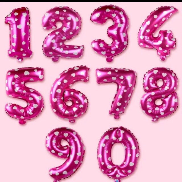 HR- BALON FOIL ANGKA Huruf dan Angka Warna Gold Silver Biru Pink ukuran 40 cm
