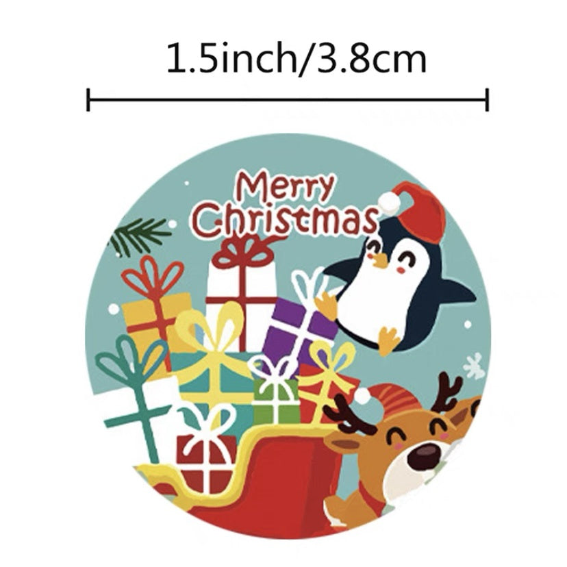 Pekanbaru Sticker Hampers Natal Bulat Per Pack