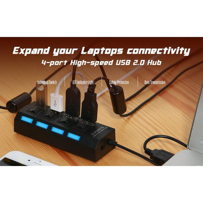 Pekanbaru (4 In 1 )Usb Hub Saklar 4 Port Output On/Off 4In1 High Speed Usb Hub 4 In 1 Usb