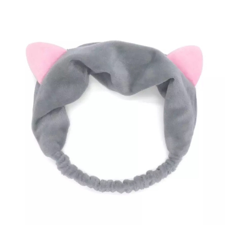 HR- Bandana Bando Korea Import Headband Kain Karet Motif Kuping Kucing Telinga Kelinci Kepala Rambut