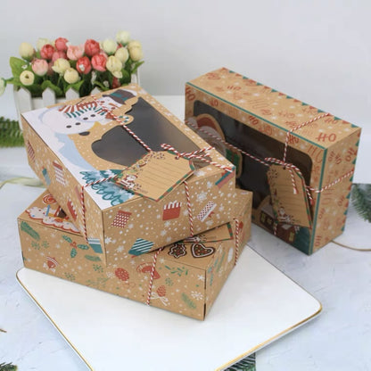 Pekanbaru Christmas Cake Box / Kotak Kue Natal Persegi Panjang Kraft
