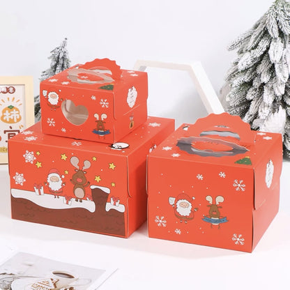 Pekanbaru Christmas Cake Box / Kotak Kue Natal Handle Berbagai Ukuran