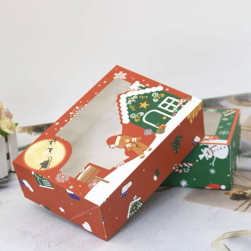 Pekanbaru Christmas Cake Box / Kotak Kue Natal Persegi Panjang Warna Warni