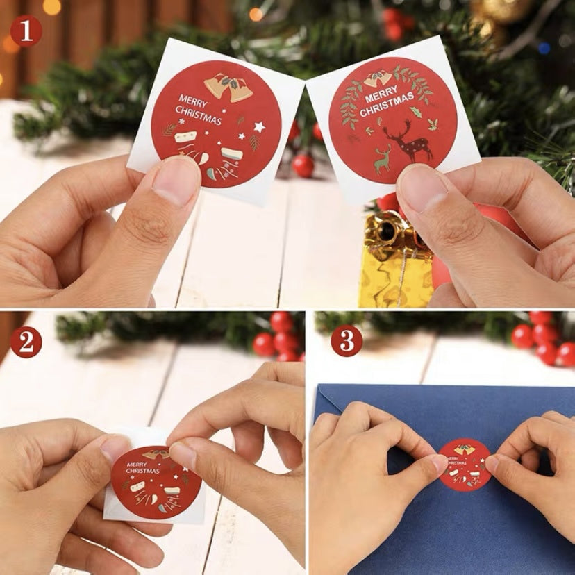 Pekanbaru Sticker Hampers Natal Bulat Per Pack
