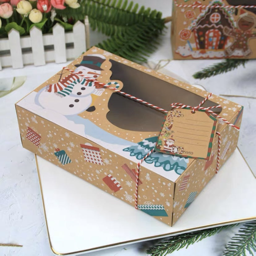 Pekanbaru Christmas Cake Box / Kotak Kue Natal Persegi Panjang Kraft