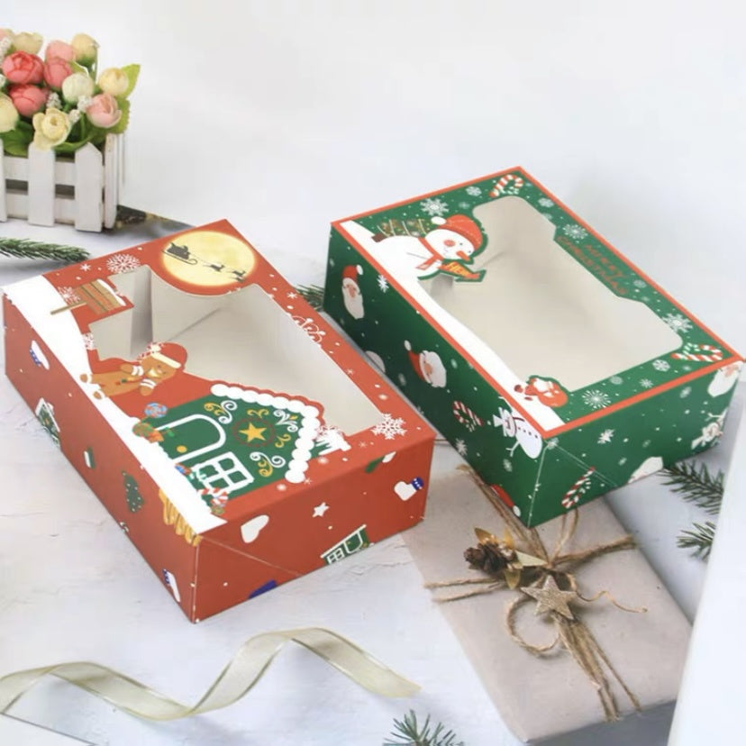 Pekanbaru Christmas Cake Box / Kotak Kue Natal Persegi Panjang Warna Warni