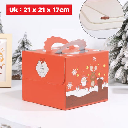 Pekanbaru Christmas Cake Box / Kotak Kue Natal Handle Berbagai Ukuran