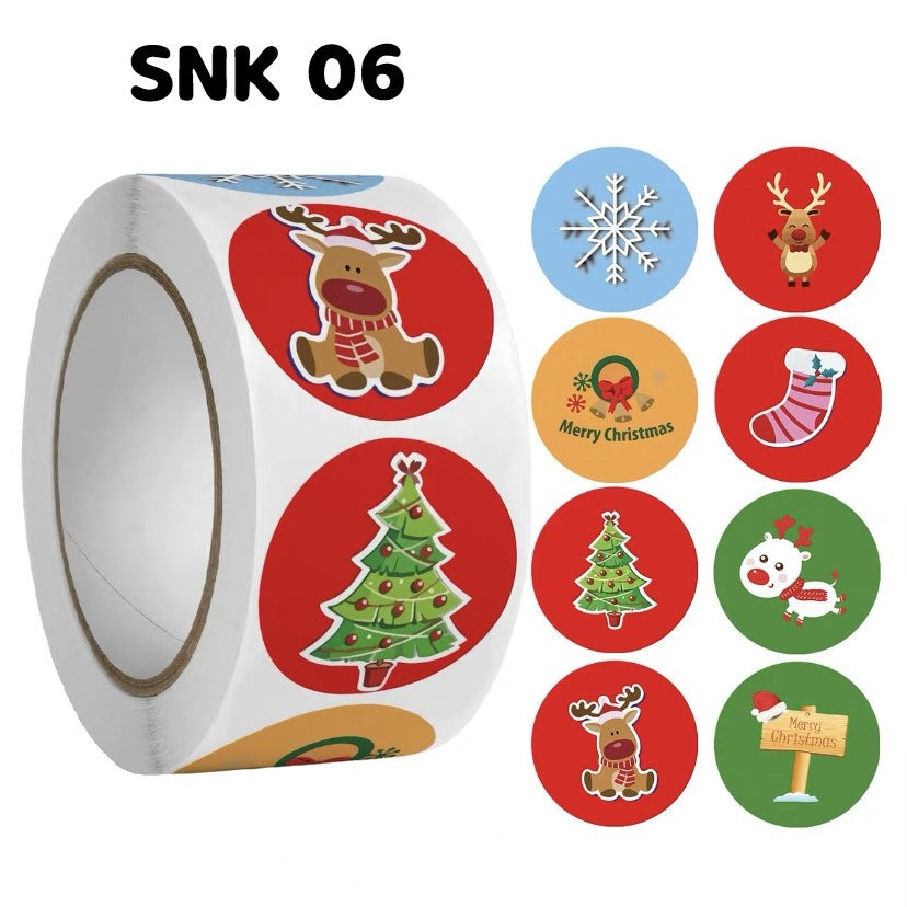 Pekanbaru Sticker Hampers Natal Bulat Dia 2,5Cm (Per 10Pcs)
