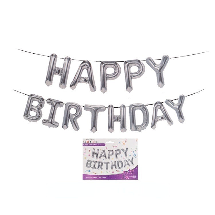 HR-PAKET BALON HAPPY BIRTHDAY Warna Warni 1 Set Balon Foil Rainbow 34 Cm Balon Ulang Tahun  Murah