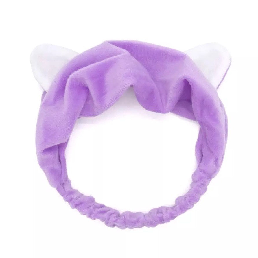 HR- Bandana Bando Korea Import Headband Kain Karet Motif Kuping Kucing Telinga Kelinci Kepala Rambut