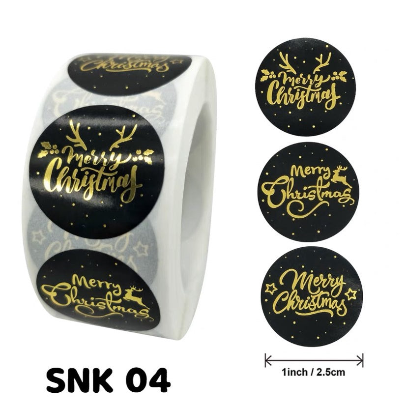 Pekanbaru Sticker Hampers Natal Bulat Dia 2,5Cm (Per 10Pcs)