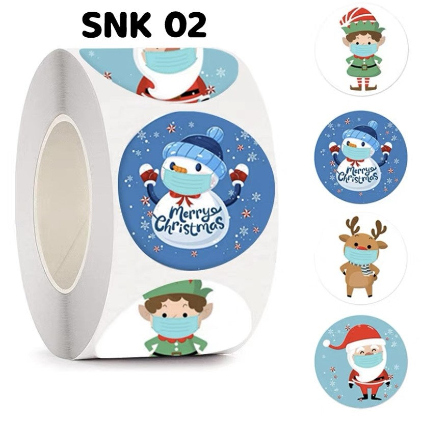 Pekanbaru Sticker Hampers Natal Bulat Dia 2,5Cm (Per 10Pcs)