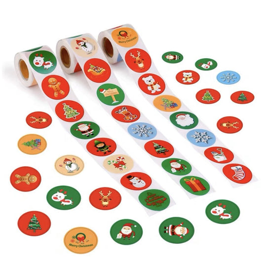 Pekanbaru Sticker Hampers Natal Bulat Dia 2,5Cm (Per 10Pcs)