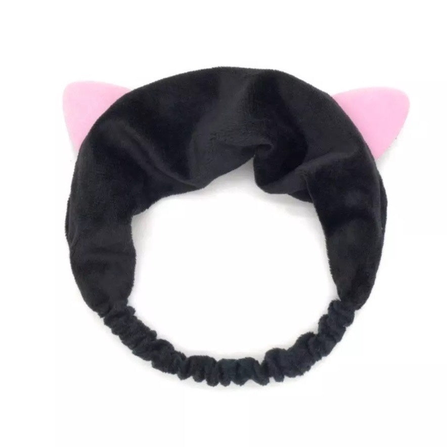 HR- Bandana Bando Korea Import Headband Kain Karet Motif Kuping Kucing Telinga Kelinci Kepala Rambut