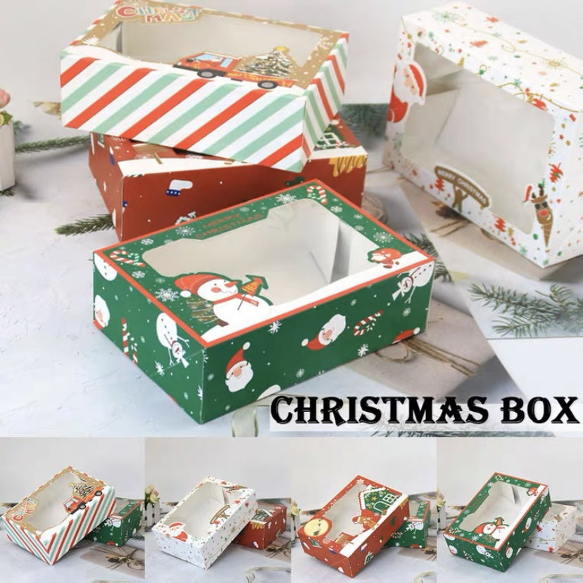 Pekanbaru Christmas Cake Box / Kotak Kue Natal Persegi Panjang Warna Warni