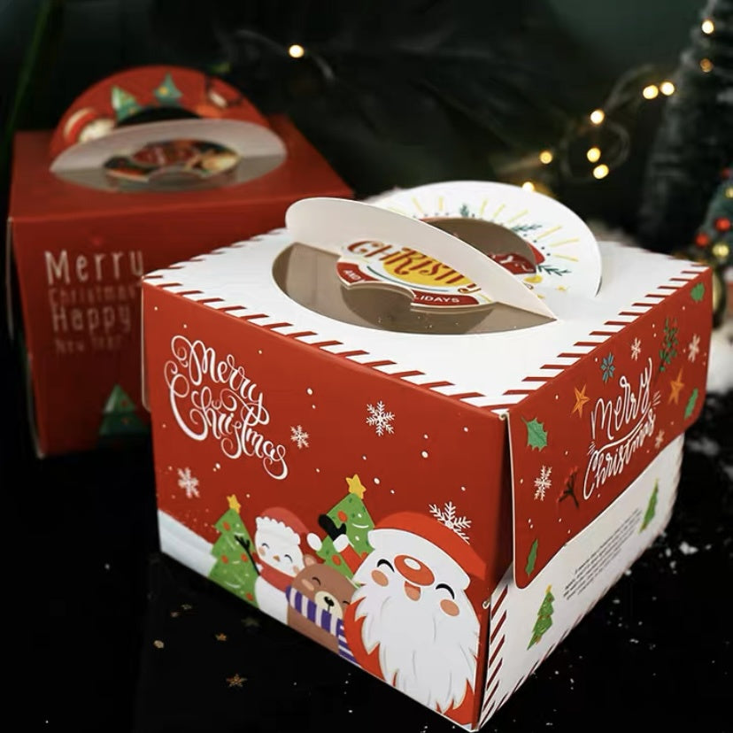 Pekanbaru Christmas Cake Box / Kotak Kue Natal Handle Berbagai Ukuran
