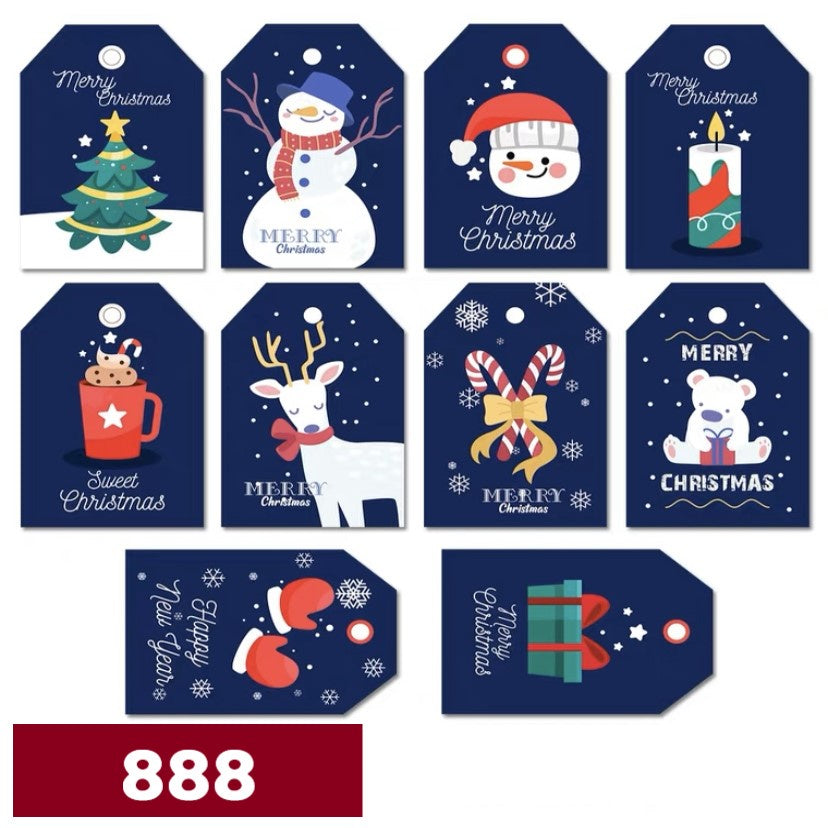 Pekanbaru Christmas Hang Tag / Tag Natal Berbagai Motif Per Pack