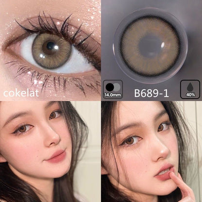 Pekanbaru Softlens Natural B698-1 B698-5 Coklat Normal 14.2Mm