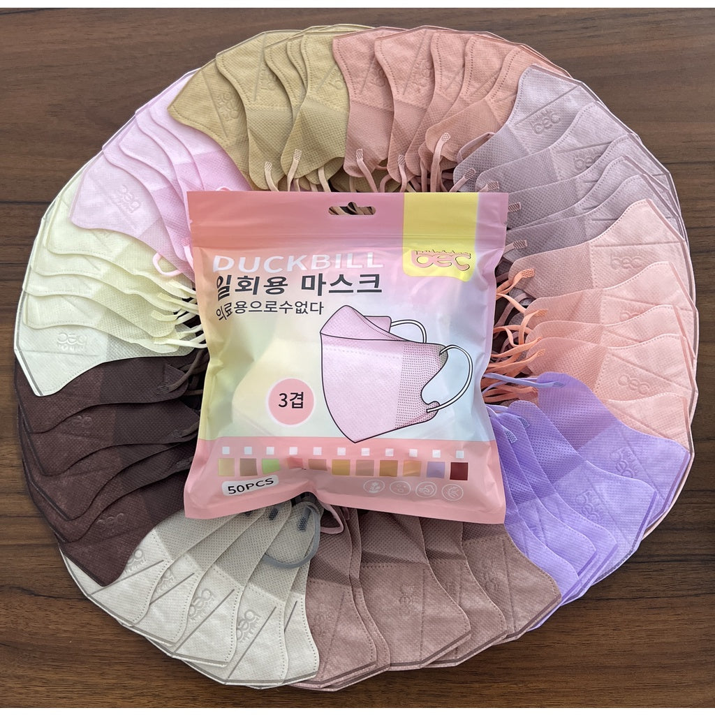 Masker Duckbill Mix warna isi 50 pcs 3 ply Masker warna warni duckbill