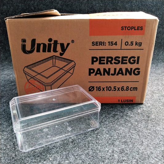 Pekanbaru Toples Unity 154 (500Gr) Persegi Panjang Per Box (Instan Only)